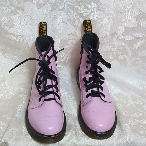 Dr. Martens Pink Combat Boots - Picture 2 of 10